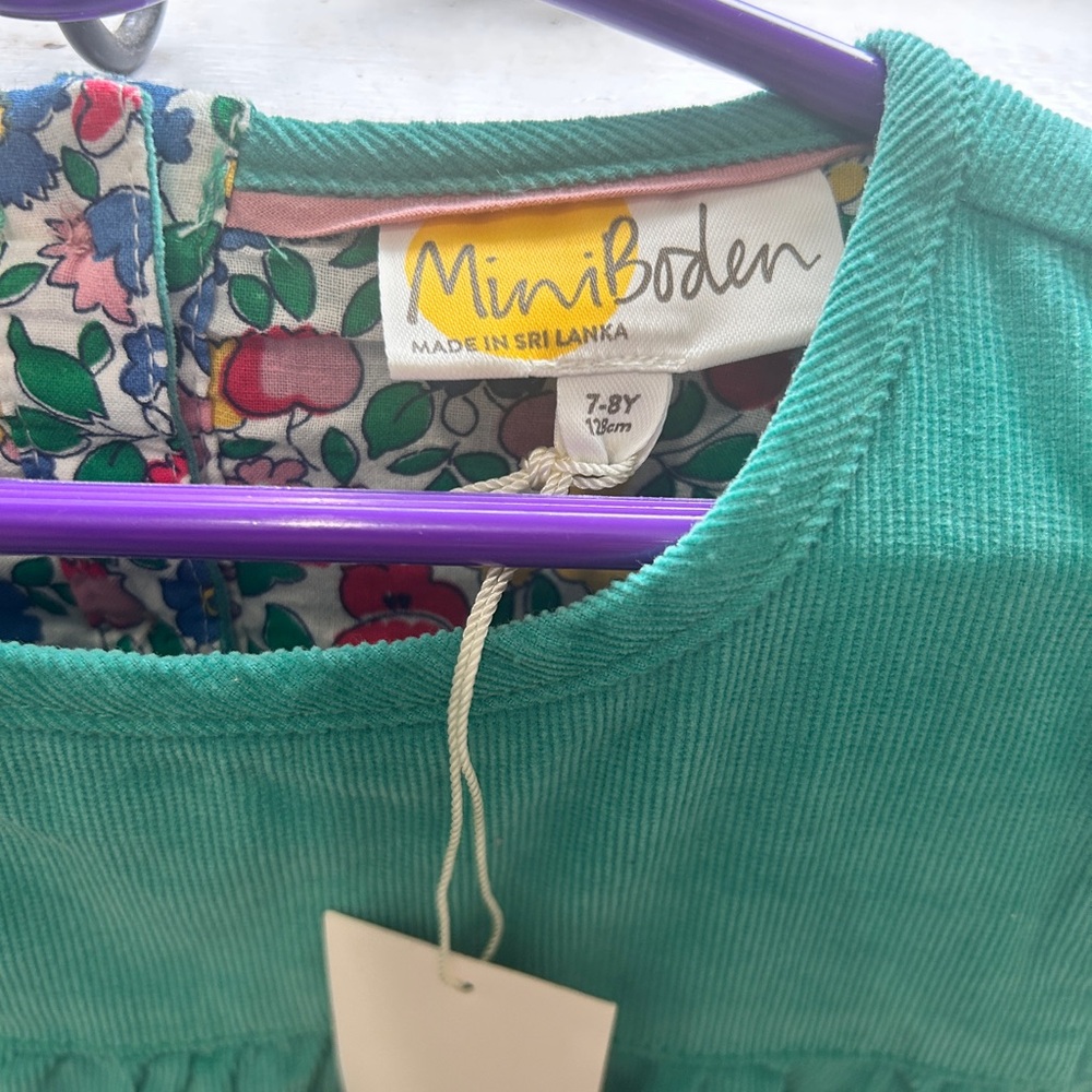 Mini Boden Teal Kids Dress - Picture 3 of 4